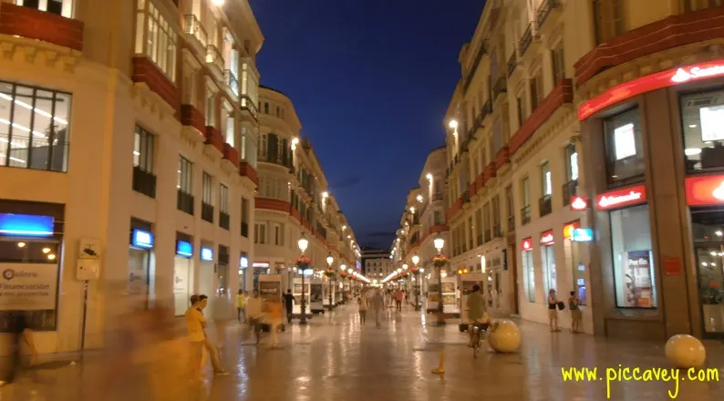 Calle Larios Malaga at Nightime