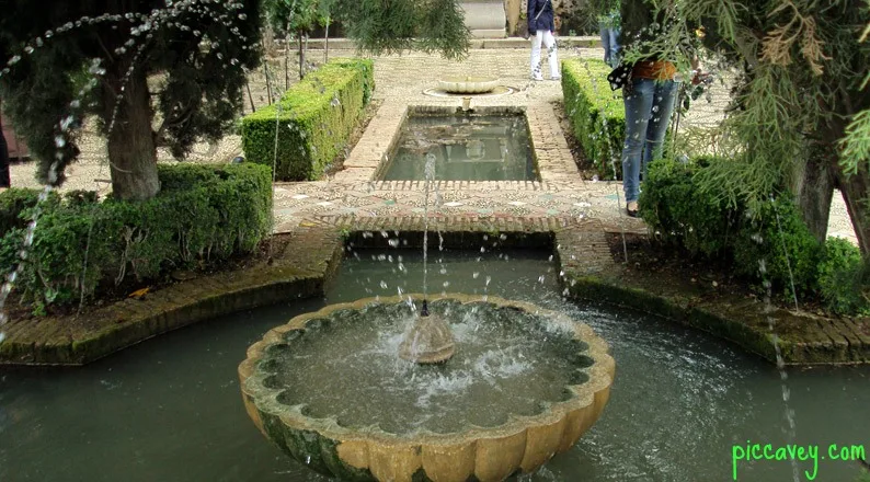 the alhambra gardens in granada