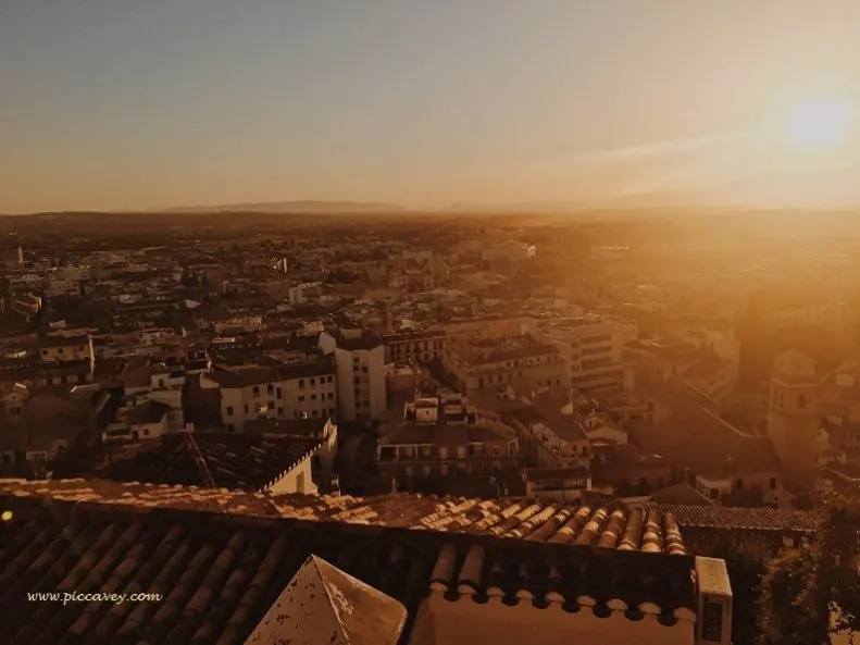 Granada City Sunset in Spain