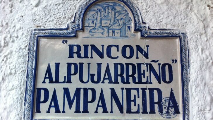 Typical street signs around Granada province