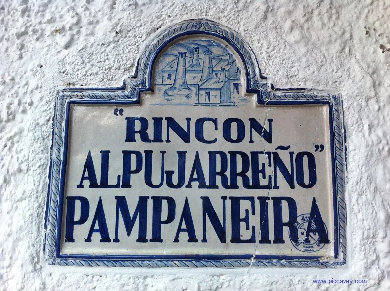 street signs in pampaneira