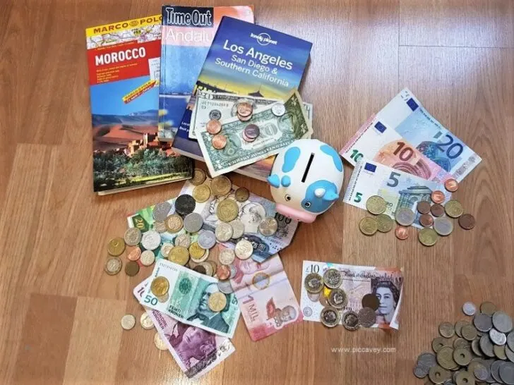 Foreign Currency Leftover coins holiday money by piccavey