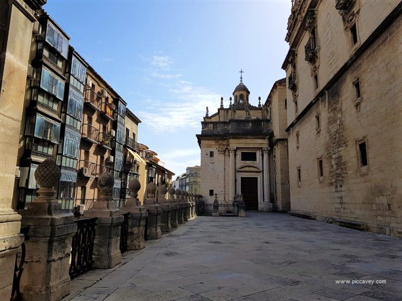 Street alongside Jaen Cathedral Spain by piccavey