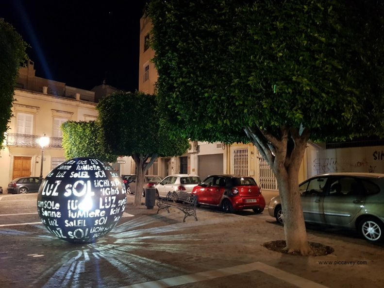 Almeria City Square at Night