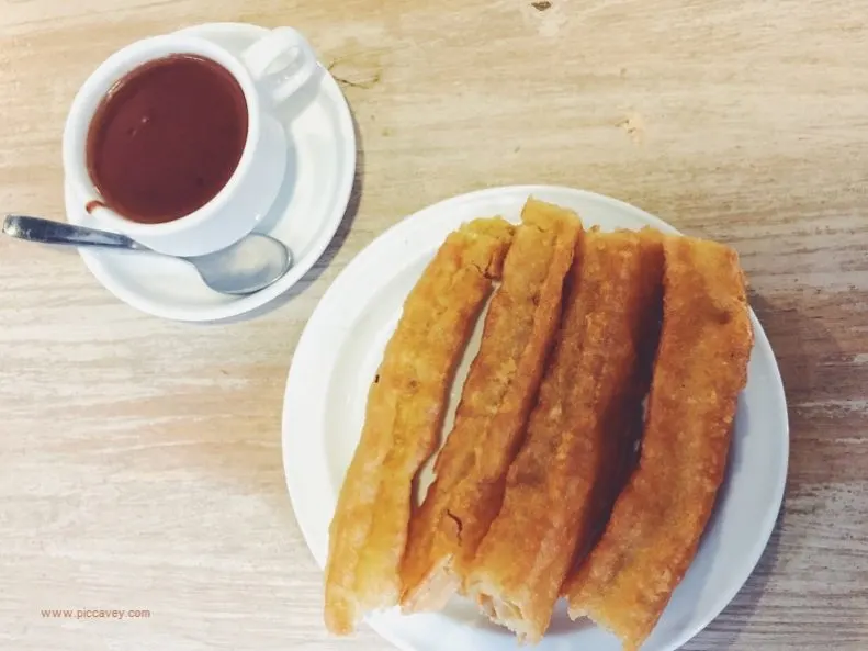 Spanish Churros and thick chocolate