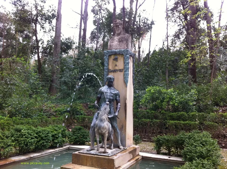 Angel Ganivet Statue in Alhambra woods Granada Spain blog