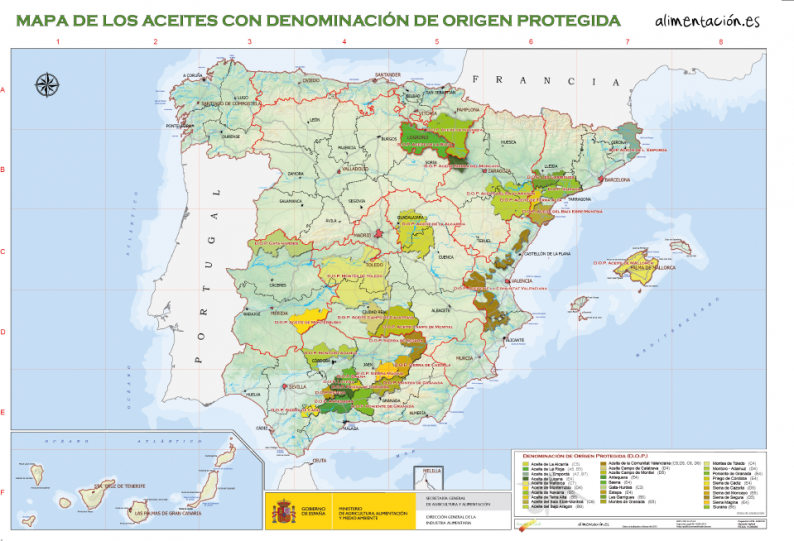 D.O Aceites España Olive Oil Regions of Spain