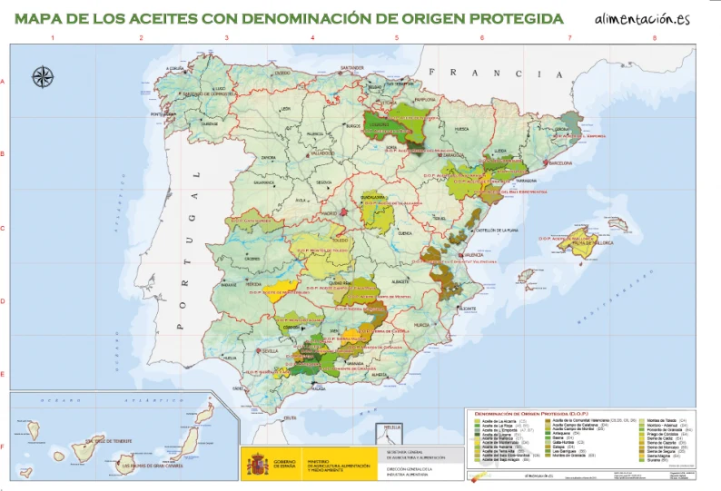 D.O Aceites España Olive Oil Regions of Spain