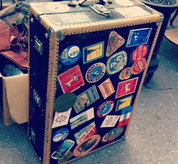 Vintage Suitcase Stickers Travel Case