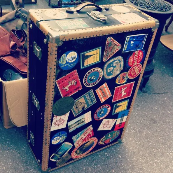 Vintage Suitcase Stickers Travel Case