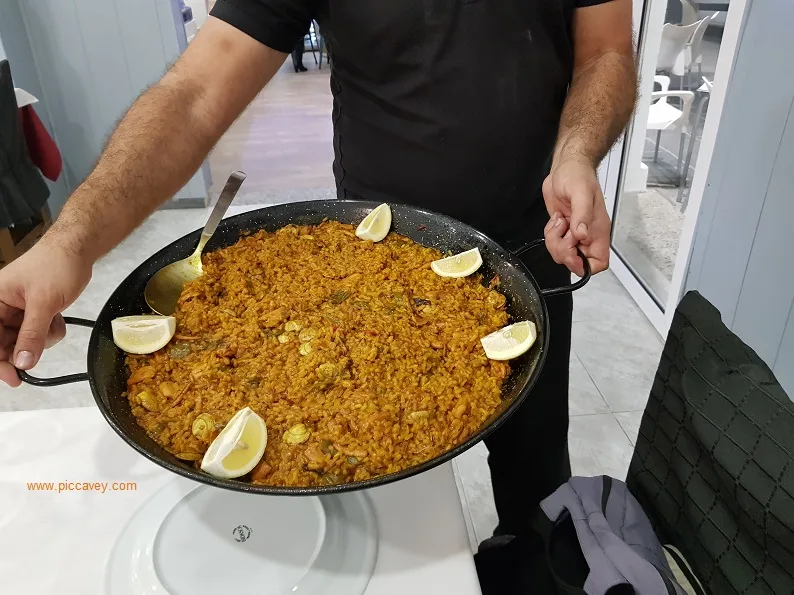 Mixed Paella at El Parque in Almeria Spain