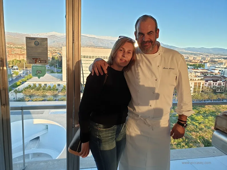 Alvaro Arriaga and Food Blogger Piccavey in Granada Spain