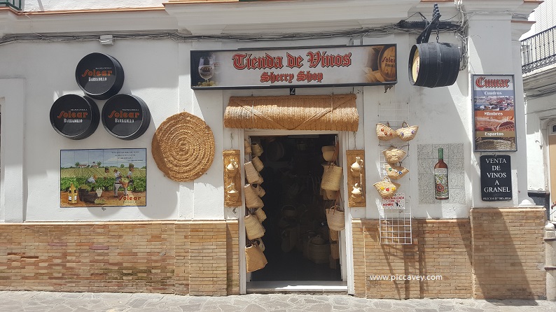 Jerez Sherry Shop in Sanlucar de Barrameda Spain