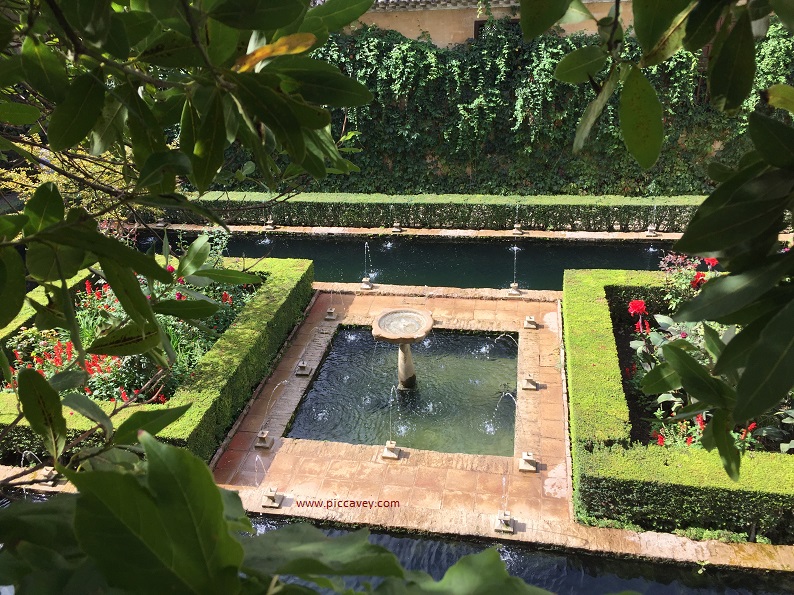 Generalife Alhambra Gardens in Spain