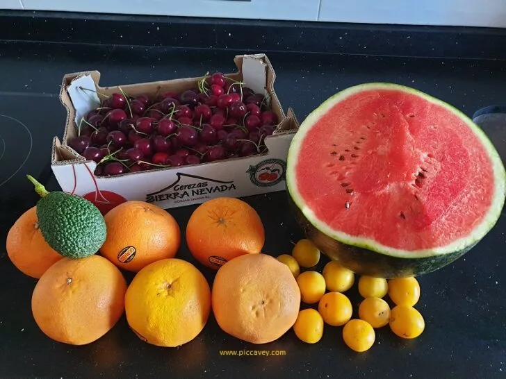Watermelon Cherries Fruit Cost of living in Granada