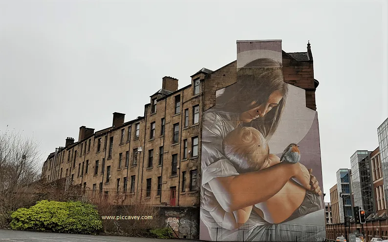 Mother Baby Mural Glasgow Scotland