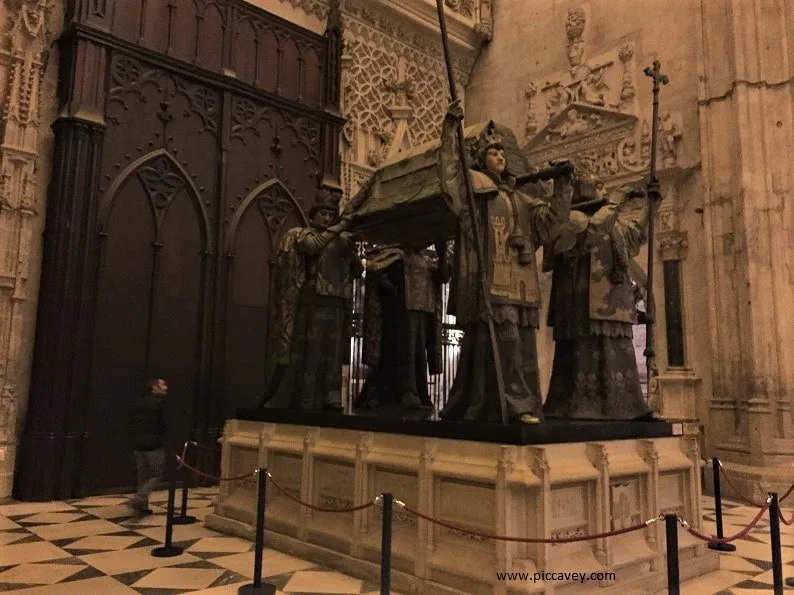 Tomb of Christopher Columbus in Seville Spain