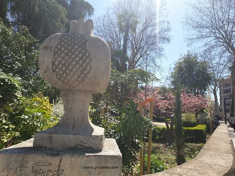 Stone Pomengranate Jardines del Salon Granada Spain