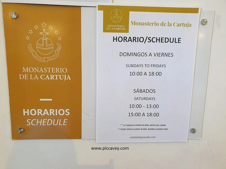 Carthusian Monastery in Spain Timetable