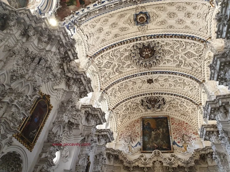 Ceiling Detail Carthusian Monastery Granada Spain